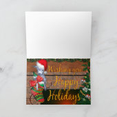 Frohe Weihnachtsjunge Goat Feiertagskarte (Innenseite)