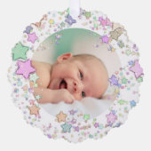 Frohe Weihnachtsjunge Ornament Karte (Vorderseite)