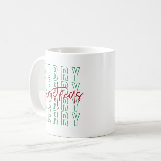 Frohe Weihnachtskaffee | Feiertag Kaffeetasse (Vorderseite Links)