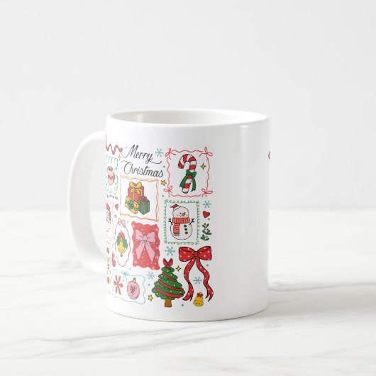 Frohe Weihnachtskaffee | Feiertag Kaffeetasse (Vorderseite Links)