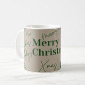 Frohe Weihnachtskaffee Kaffeetasse (Vorderseite Links)