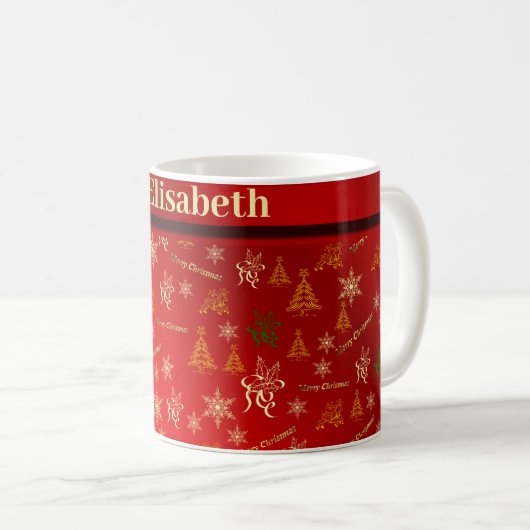 Frohe Weihnachtskaffee-Tasse Kaffeetasse (VorderseiteRechts)