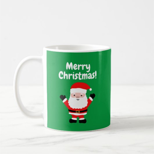 Frohe Weihnachtskaffee-Tasse mit niedlichem Santa  Kaffeetasse (Links)