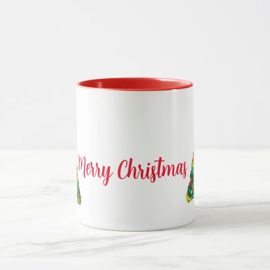 Frohe Weihnachtskaffee-Tasse mit Urlaubspflanzen Tasse (Zentrum)