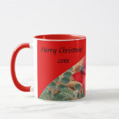 Frohe Weihnachtskaffee-Tasse - rot Tasse (Links)