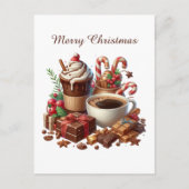 Frohe Weihnachtskaffeeliebhaber Feiertagspostkarte (Vorderseite)