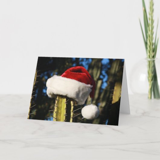 Frohe Weihnachtskaktus Feiertagskarte (Vorderseite)