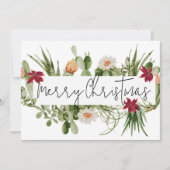 Frohe Weihnachtskaktus Sukkulent Südwesten Feiertagskarte (Vorderseite)