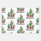 Frohe Weihnachtskaktus Tree Festive Weihnachten Li Geschenkpapier Set (Vorderseite)