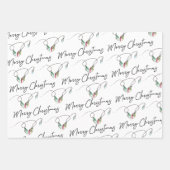 Frohe Weihnachtskaktus und Lichter Geschenkpapier Set (Vorderseite 3)