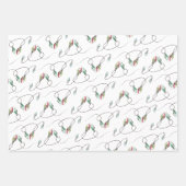 Frohe Weihnachtskaktus und Lichter Geschenkpapier Set (Vorderseite 2)