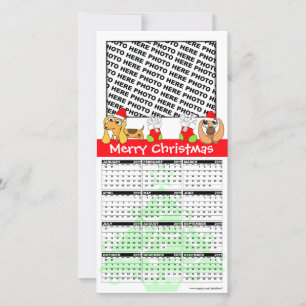 Frohe Weihnachtskalender 2011 Foto Card Doggie Feiertagskarte