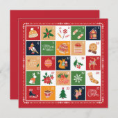 Frohe Weihnachtskalender Poinsettia Red (Vorne/Hinten)