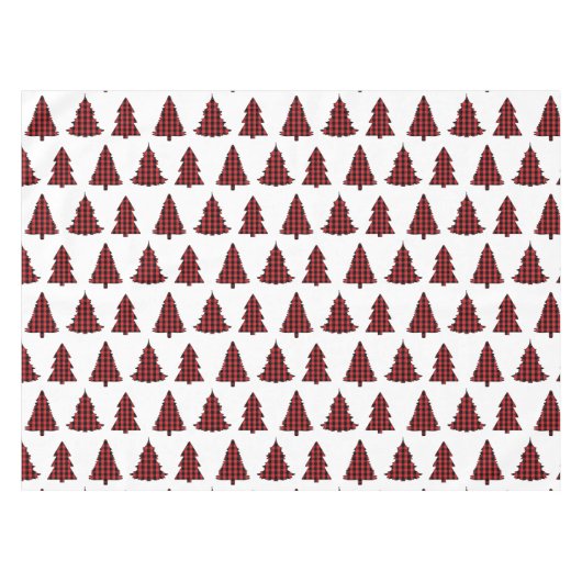 Frohe Weihnachtskalligrafie Buffalo Karo Pattern Tischdecke (Vorderseite (Horizontal))