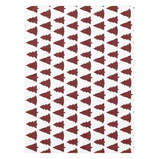 Frohe Weihnachtskalligrafie Buffalo Karo Pattern Tischdecke (Vorderseite)