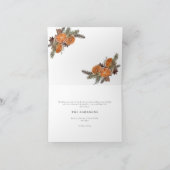 Frohe Weihnachtskalligrafie Citrus Botanisches Fot Feiertagskarte (Innenseite)