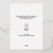 Frohe Weihnachtskalligrafie Feiertage FOTO Foil Ho (Rückseite)