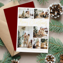 Frohe Weihnachtskalligrafie Foto Gold Foil Holida