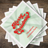 Frohe Weihnachtskalligrafie Red Green Whimsical Serviette