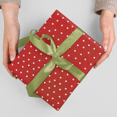 Frohe Weihnachtskalligrafie Rot und Weiß Geschenkpapier Set