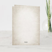 Frohe Weihnachtskalligrafie Rustic Gnome Familie Feiertagskarte (Rückseite)