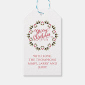 Frohe Weihnachtskalligrafie Script Moderner Kranz Geschenkanhänger (Vorderseite)