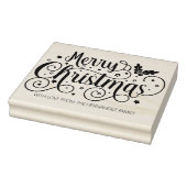 Frohe Weihnachtskalligraphie dekoriert, groß Gummistempel (Stempel)