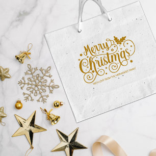 Frohe Weihnachtskalligraphie dekoriert, groß Gummistempel