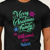 Frohe Weihnachtskalligraphie festlich elegant T-Shirt