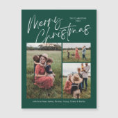Frohe Weihnachtskalligraphie Foto Magnetkarte (Vorderseite)