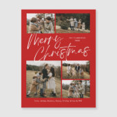 Frohe Weihnachtskalligraphie Foto Magnetkarte (Vorderseite)