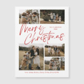 Frohe Weihnachtskalligraphie Foto Magnetkarte (Vorderseite)
