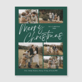 Frohe Weihnachtskalligraphie Foto Magnetkarte (Vorderseite)