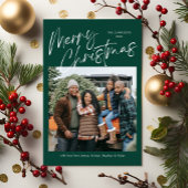 Frohe Weihnachtskalligraphie Foto Magnetkarte