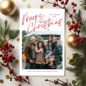 Frohe Weihnachtskalligraphie Foto Magnetkarte
