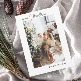 Frohe Weihnachtskalligraphie Foto Weihnachtskarte Feiertagskarte