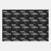 Frohe Weihnachtskalligraphie Geschenkpapier Set (Vorderseite 3)