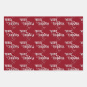 Frohe Weihnachtskalligraphie Geschenkpapier Set (Vorderseite)