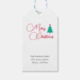 Frohe Weihnachtskalligraphie individuell anpassbar Geschenkanhänger