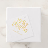 Frohe Weihnachtskalligraphie Name Gold 2 Geschenkanhänger (Mit Box)