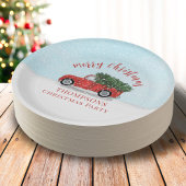 Frohe Weihnachtskalligraphie Niedlich Rustikaler R Pappteller