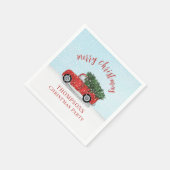 Frohe Weihnachtskalligraphie Niedlich Rustikaler R Serviette (Ecke)