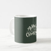 Frohe Weihnachtskalligraphie-Tasse Kaffeetasse (Vorderseite Links)