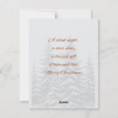 Frohe Weihnachtskamin in der Holzkarte Feiertagskarte (Rückseite)