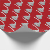 Frohe Weihnachtskandy auf Red Geschenkpapier (Ecke)