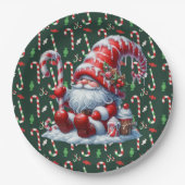 Frohe Weihnachtskandy Pappteller (Vorderseite)