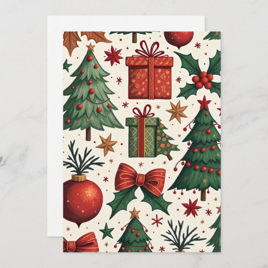 Frohe Weihnachtskarte 2 Feiertagskarte (Vorne/Hinten)