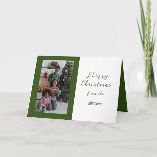 Frohe Weihnachtskarte, 5" x 7" Faltkarte Karte (Vorderseite)