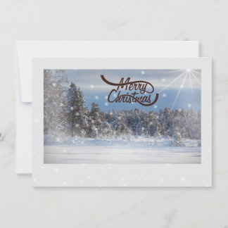 Frohe Weihnachtskarte atemberaubende Winterlandsch Feiertagskarte
