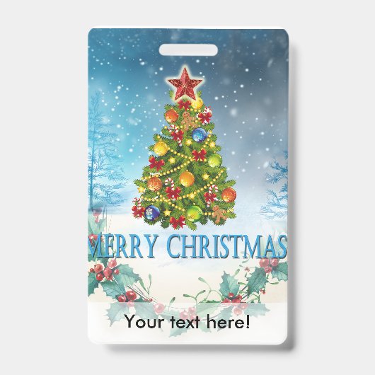 Frohe Weihnachtskarte Ausweis (Vorderseite)